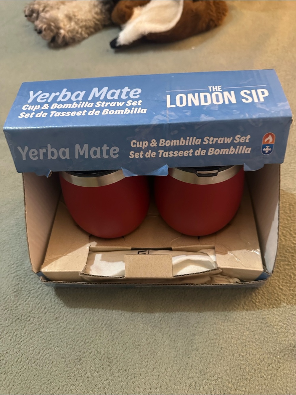 Red Yerba Mate Cup & Bombilla Set